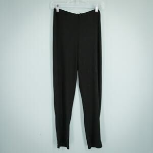 Sympli Size 8 Black Narrow Pull On Slim Slinky Travel Knit Stretch Pants